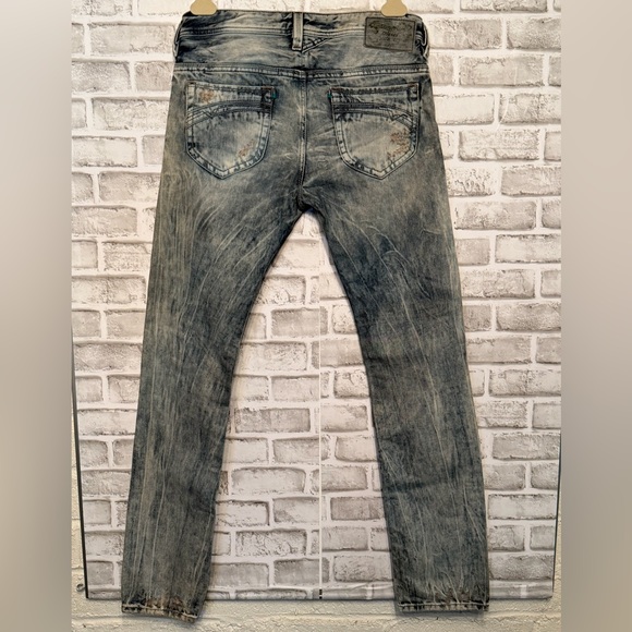 Diesel Thanaz Slim Skinny Jeans size 30 Wash 813z Ditressed Patched - Picture 4 of 16